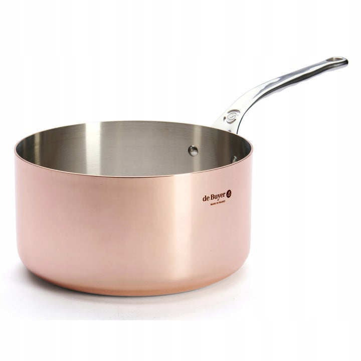 de Buyer Prima Matera High Straight Copper Saucepan, 6 L