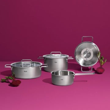 Fissler Pure Collection Cookware Set with Saucepan and Glass Lids