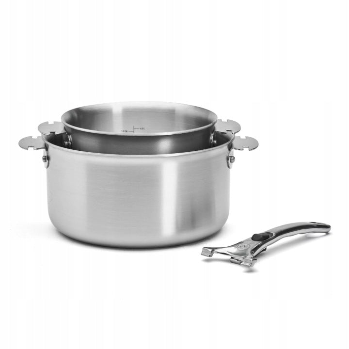 de Buyer Alchimy Loqy Set with 16/20 cm Saucepans and Removable Handle