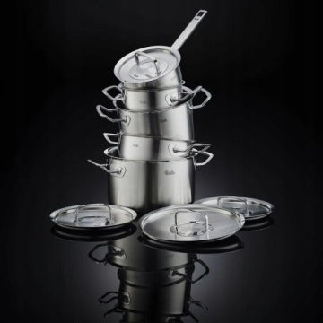 Fissler Original-Profi 5-Piece Stainless Steel Cookware Set with Saucepan