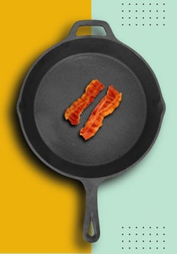 Large 26 cm Cast Iron Frying Pan for Induction, Campfire, Grill and Gas