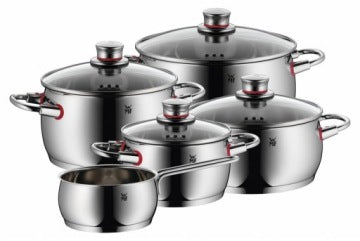 WMF Quality One 9-Piece Stainless Steel Cookware Set with Lids