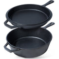 Black 3.5 L Cast Iron Pot Set with 24 cm Frying Pan