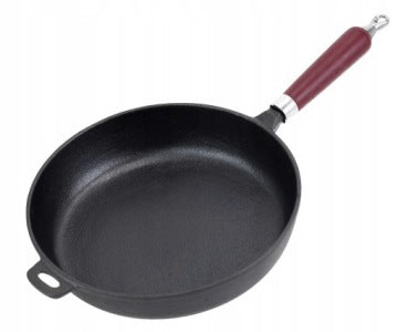 Heavy Deep 28 cm Cast Iron Frying Pan with Removable Handle