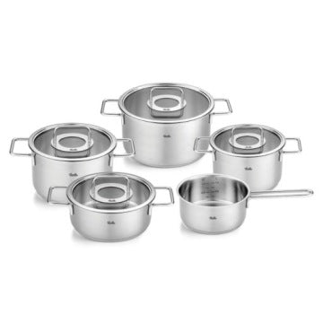 Fissler Pure Collection Cookware Set with Saucepan and Glass Lids