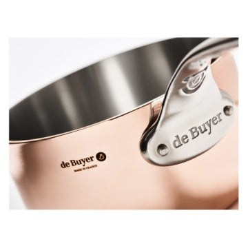 de Buyer Prima Matera Low Straight Copper Saucepan, 24 cm