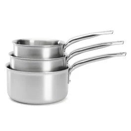 de Buyer Alchimy Three-Piece Stainless Steel Saucepan Set for Induction