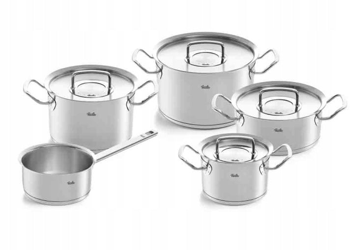 Fissler Original-Profi 5-Piece Stainless Steel Cookware Set with Saucepan