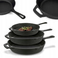 Könighoffer Cast Iron Pan Set for Oven, Gas and Induction, 20/24.5/29 cm
