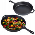 Large 26 cm Cast Iron Frying Pan for Induction, Campfire, Grill and Gas