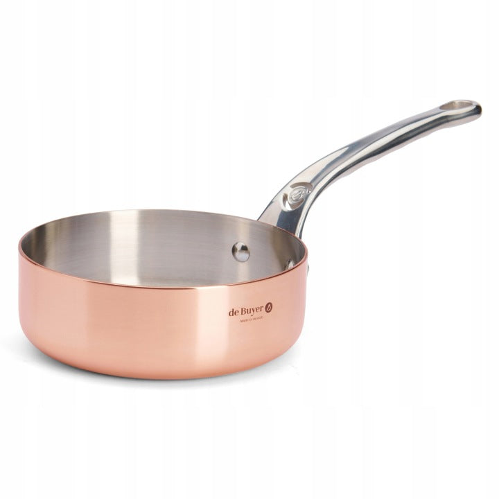 de Buyer Prima Matera Low Straight Copper Saucepan, 1 L